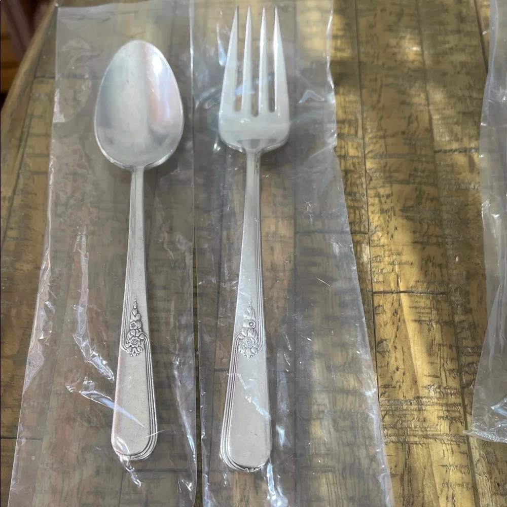 Elegant Silverplate Spoon and Fork Set